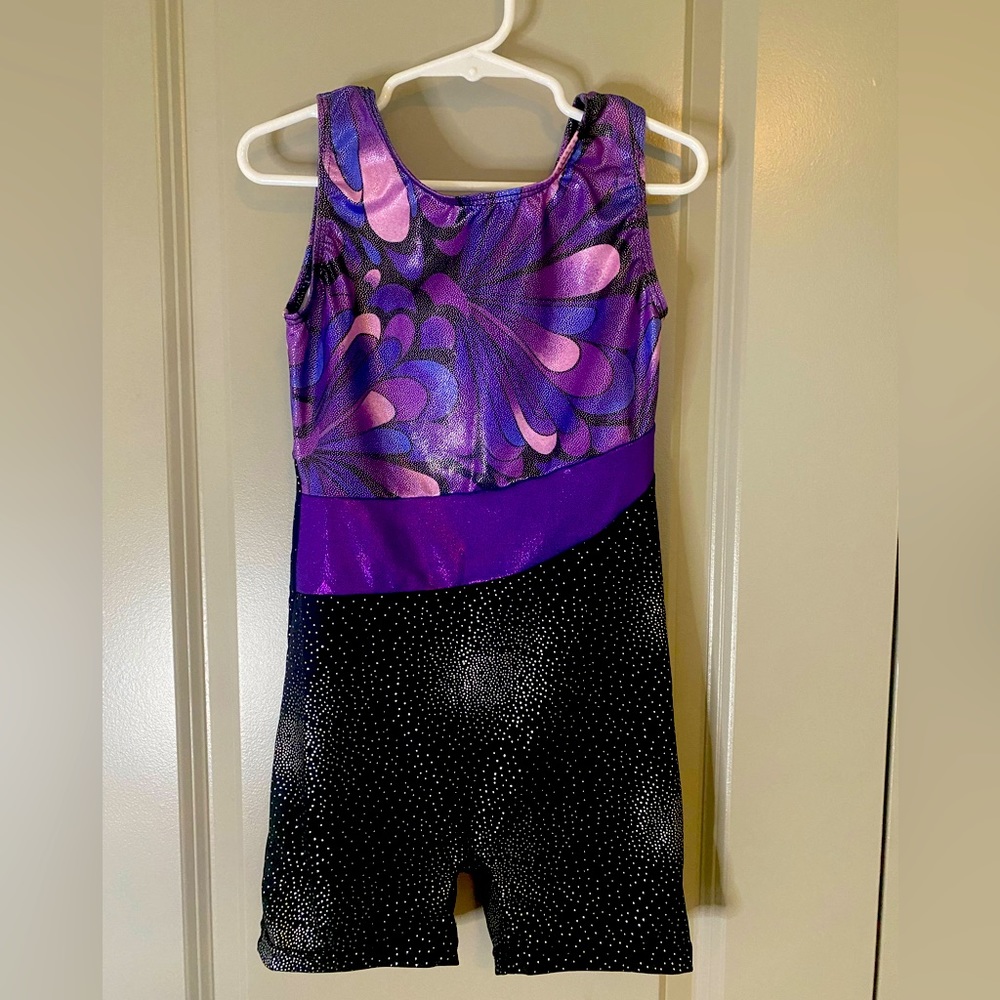 Girls leotard. Purple, black and silver ✨💜🖤 Size 6-7. Hardly worn!